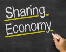 Sharing Economy Blackboard Image