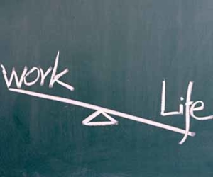 Work Life Balance On Chalkboard Image