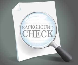 Magnifying Glass Over Background Check Image