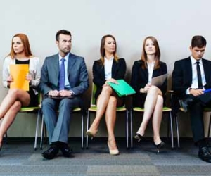 Five Applicants Waiting For Job Interview Picture