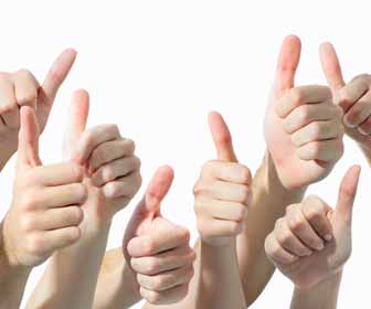 Eight Hands Giving Thumbs Up Picture