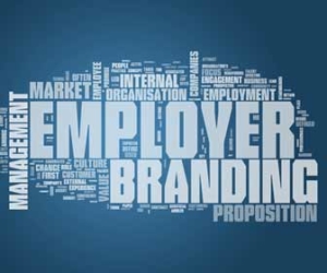 Employer branding concept in word cloud graphic