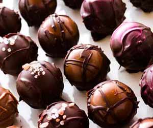 Chocolatier Makes Chocolate Balls Photo