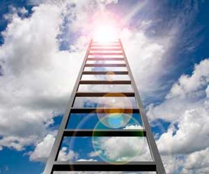 The career ladder extends upwards to the clouds
