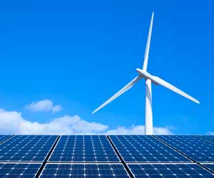 Alternative Energy Sources - Solar Power Panels with Wind Turbine