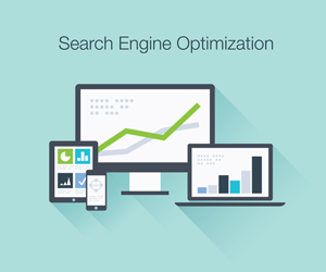 Graphic showing the search engine optimization concept