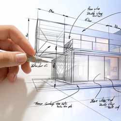 Architect Working on House Drawing