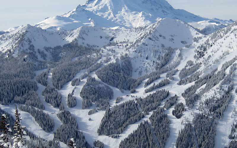 Crystal Mountain Ski Resort Front Side Ski Runs