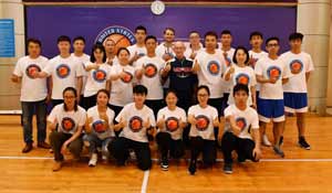 USBA China Basketball Students Poses with their Youth Basketball Coaches