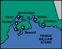 Kenai and Prince William Sound Map image
